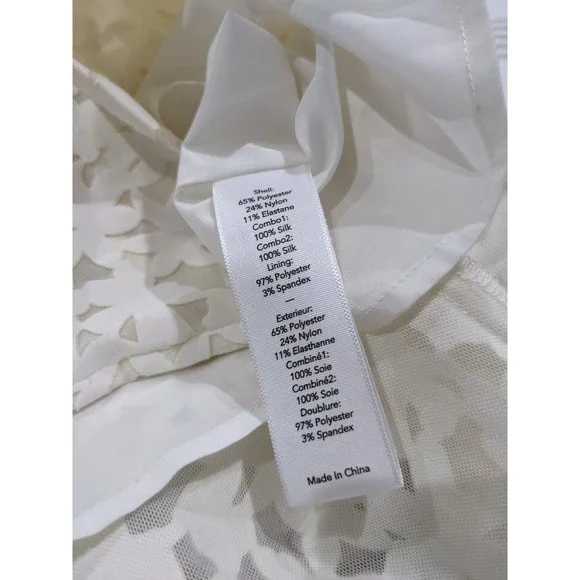 Elizabeth and James White Levine Laser Cut Dress Size 6 - Picture 5 of 8